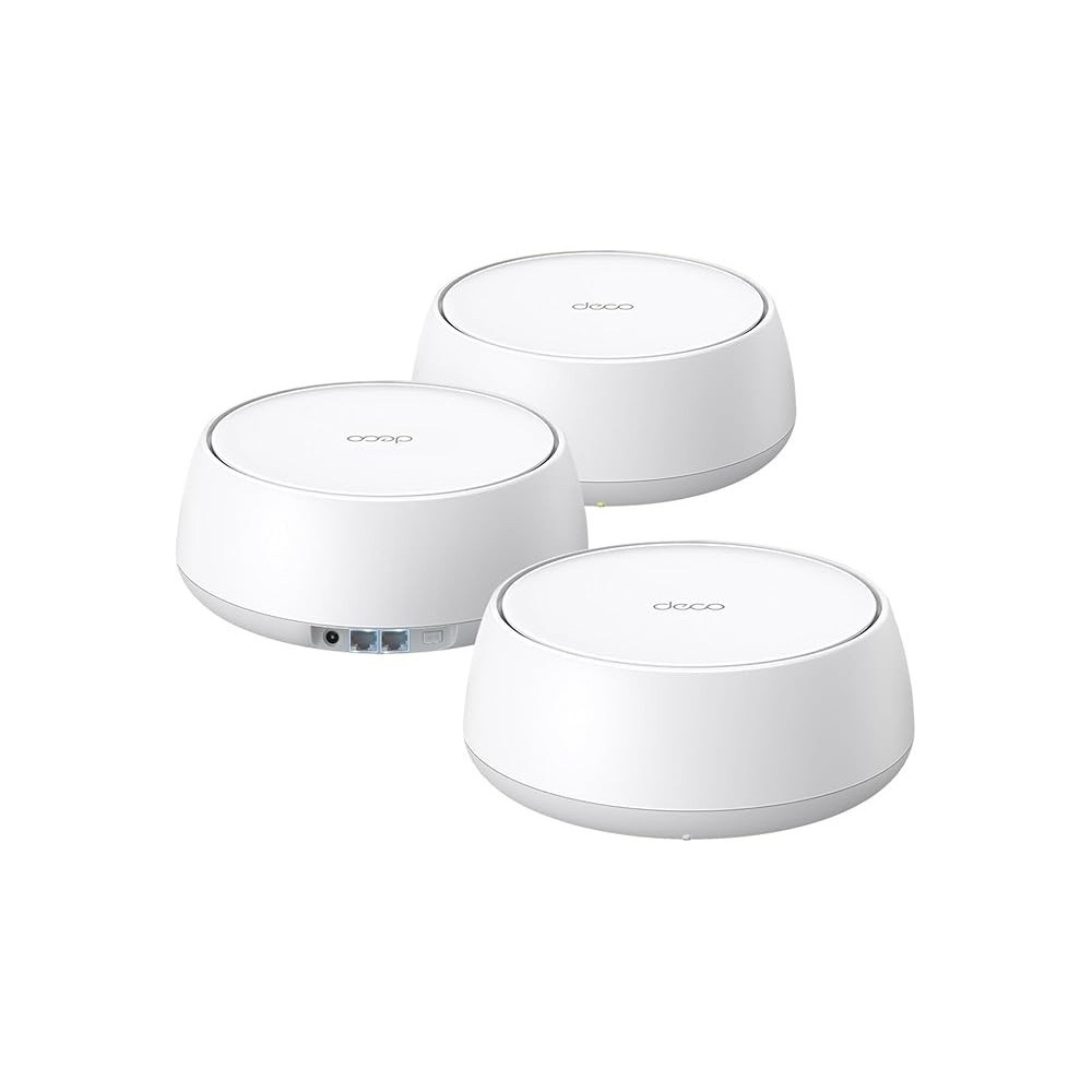 TP-Link Dual-Band BE5000 WiFi 7 Mesh Wi-Fi System (Deco BE25), 4-Stream 5 Gbps, 240 Mhz Channels, Covers Up To 6,600 Sq.Ft, 2X 2.5G Ports Wired Backhaul, VPN,MLO, AI-Roaming, HomeShield (3-Pack)