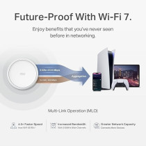 TP-Link Dual-Band BE5000 WiFi 7 Mesh Wi-Fi System (Deco BE25), 4-Stream 5 Gbps, 240 Mhz Channels, Covers Up To 6,600 Sq.Ft, 2X 2.5G Ports Wired Backhaul, VPN,MLO, AI-Roaming, HomeShield (3-Pack)