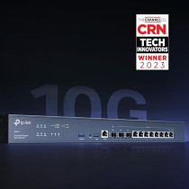 TP-Link ER8411, Enterprise Wired 10G VPN Router, Up To 10 WAN Ports, High Network Capacity, SPI Firewall, Omada SDN Integrated, Load Balance, Lightning Protection, Limited Lifetime Protection