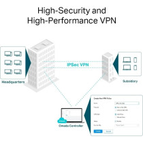 TP-Link ER8411, Enterprise Wired 10G VPN Router, Up To 10 WAN Ports, High Network Capacity, SPI Firewall, Omada SDN Integrated, Load Balance, Lightning Protection, Limited Lifetime Protection