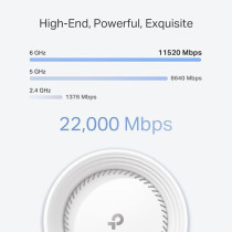 TP-Link Tri-Band WiFi 7 BE22000 Whole Home Mesh System (Deco BE85), 12-Stream 22 Gbps, 2x 10G + 2x 2.5G Ports Wired Backhaul, 8x High-Gain Antennas, VPN, AI-Roaming, 4x4 MU-MIMO, HomeShield(1-Pack)