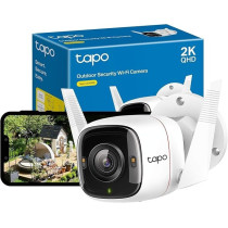 Tapo 2K QHD Outdoor Security Camera, IP66 Weatherproof, Motion Detection, Starlight, Built-In Siren, 4MP, Colour Night Vision, Cloud And SD Card Storage, Works With Alexa And Google Home (Tapo C320WS)