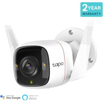 Tapo 2K QHD Outdoor Security Camera, IP66 Weatherproof, Motion Detection, Starlight, Built-In Siren, 4MP, Colour Night Vision, Cloud And SD Card Storage, Works With Alexa And Google Home (Tapo C320WS)