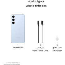 Samsung Galaxy S24 FE, AI Phone, Android Smartphone, 8GB RAM, 128GB Storage, 50MP Camera, Long Battery Life, Large Screen, Blue