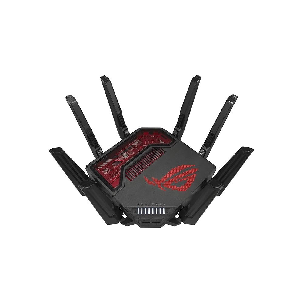 ASUS ROG Rapture GT-BE19000 Tri-band Gaming Router: WiFi 7, 802.11be, 200+ Devices, AiMesh, Mesh WiFi, Dual 10G Ports, AI WAN Detection, Game Acceleration, Gaming Network, AURA RGB, Black