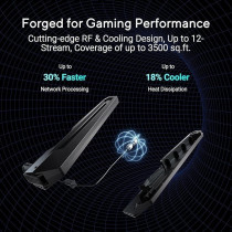 ASUS ROG Rapture GT-BE19000 Tri-band Gaming Router: WiFi 7, 802.11be, 200+ Devices, AiMesh, Mesh WiFi, Dual 10G Ports, AI WAN Detection, Game Acceleration, Gaming Network, AURA RGB, Black
