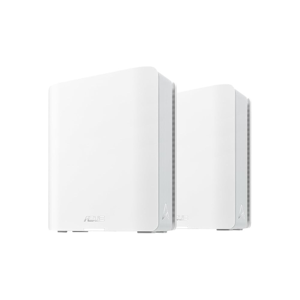 ASUS ZenWiFi BT8 (2pk) Tri-Band WiFi 7 Mesh Router: 14000 Mbps, Coverage Up To 5900 sq ft, Dual 2.5G Ports, SSIDs For IoT, VPN, Parental Controls, Network Security, 4G LTE And 5G, White