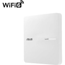 ASUS ExpertWiFi EBA63, AX3000 Dual-Band WiFi 6 (802.11ax) PoE Access Point, Support Up To 5 SSIDs And VLAN, Self-Defined Network, Support PoE And PoE+, Easy Management App, AiMesh Compatible, White