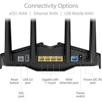 ASUS ROG Strix GS-AX5400 WiFi 6 Gaming Router - Dedicated Gaming Port, VPN Fusion, Free Lifetime Internet Security, Instant Guard, AiMesh, Adaptive QoS, Port Forwarding, Aura RGB, Black