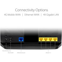 ASUS 4G-Ax56 Gigabit Ethernet Dual-Band Wireless Router - Captive Portal, Aiprotection Classic Network Security, Parental Controls, Black