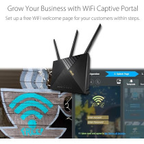 ASUS 4G-Ax56 Gigabit Ethernet Dual-Band Wireless Router - Captive Portal, Aiprotection Classic Network Security, Parental Controls, Black