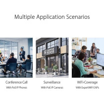 ASUS ExpertWiFi EBP15, 5-Port GbE Smart Managed PoE+ Switch, Supports PoE Priority Setting, Perfect For PoE APs, IP Cameras, VoIP Phones, Centralized App Management With ExpertWiFi Router, White