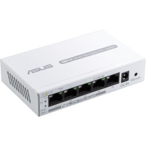ASUS ExpertWiFi EBP15, 5-Port GbE Smart Managed PoE+ Switch, Supports PoE Priority Setting, Perfect For PoE APs, IP Cameras, VoIP Phones, Centralized App Management With ExpertWiFi Router, White