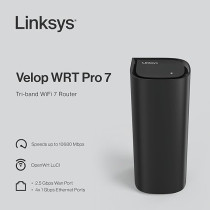 Linksys Velop WRT Pro 7: Tri-band WiFi 7 Router, Speeds up to 10680 Mbps, OpenWrt LuCI, 2.5 Gbps Wan Port And 4x 1 Gbps Ethernet Ports