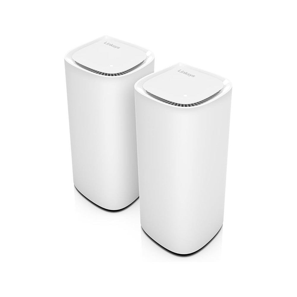 Linksys Velop Pro 7 Mesh WiFi 7 System MBE7002 Cognitive Mesh Router with Tri-Band and over 10 Gbps Speeds Whole Home Coverage up to 550 sqm. Connect 400 Devices - 2 Pack