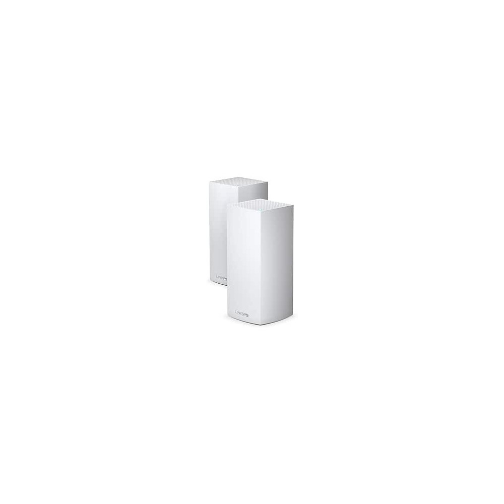 Linksys MX10600 Velop Tri-Band Whole Home Mesh WiFi 6 System (AX5300 Router/Extender for Seamless Coverage of up to 6,000 sq ft / 525 sqm and 4x Faster Speed 50+ devices, 2-Pack, White)