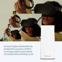 Linksys Atlas Pro 6 Velop Dual Band Whole Home Mesh WiFi 6 System (AX5300) - WiFi Router, Extender, Booster with up to 8100 sq ft / 750 sqm Coverage, 4x Faster Speed for 90+ Devices - 3 Pack, White