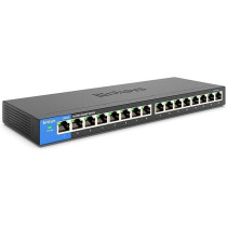 Linksys LGS116 16 Port Gigabit Unmanaged Network Switch Home/Office Ethernet Switch Hub with Metal Housing Wall Mount or Desktop Ethernet Splitter, Easy Plug And Play Connection