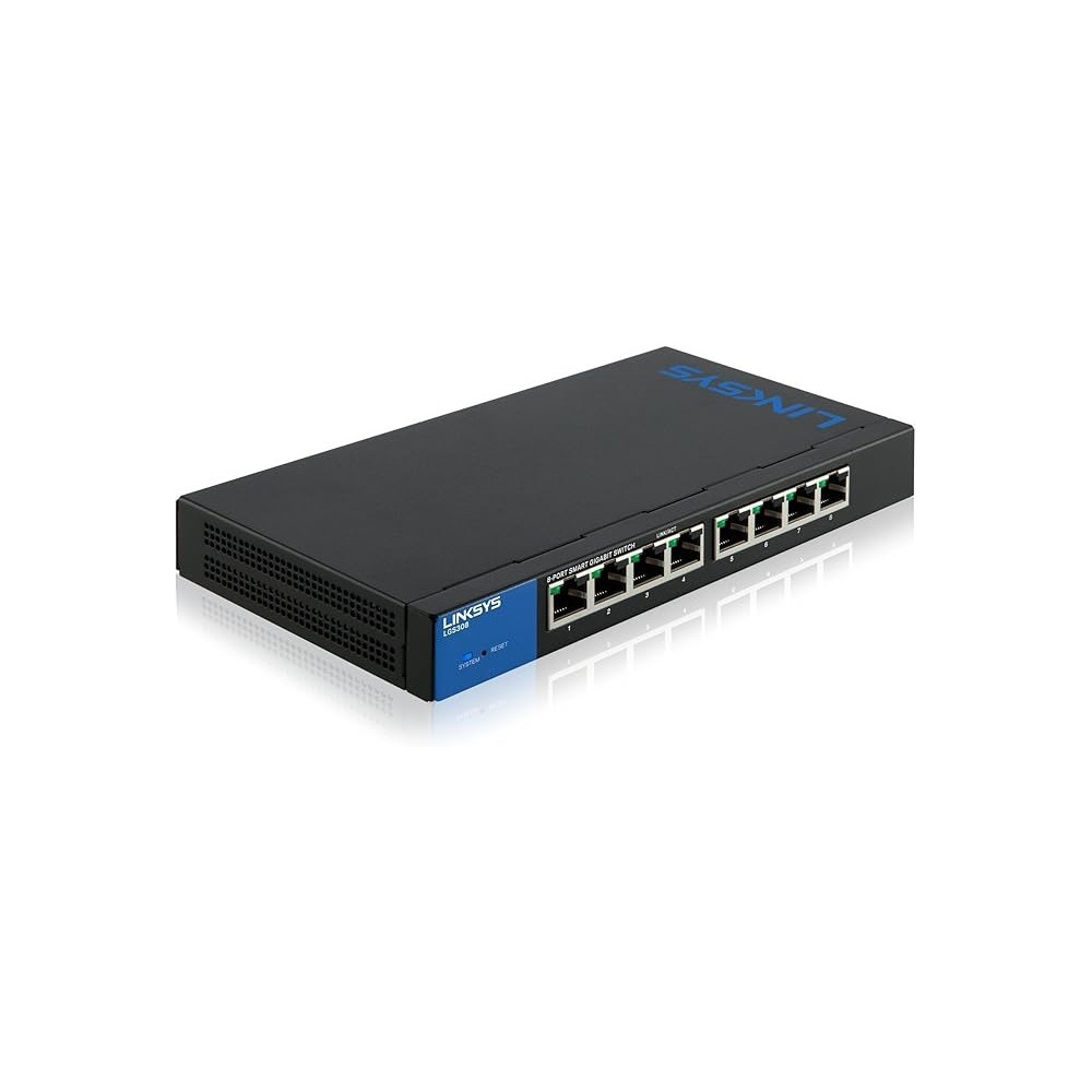 Linksys LGS308-UK Business 8 Port Desktop Gigabit Managed Smart Network Switch