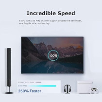 TP-Link Next-Gen Wi-Fi 6 AX3000 Mbps Gigabit Dual Band Wireless Router, OneMesh Supported, 1× USB 3.0 Port, Ideal for Gaming Xbox/PS4/Steam and 8K, Compatible with Alexa, Archer AX55