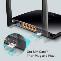TP-Link Wireless N 4G LTE RouterTL-MR6400, Black