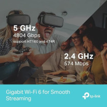 TP-Link Next-Gen Wi-Fi 6 AX5400 Mbps Gigabit Dual Band Wireless Router, OneMesh Supported, Dual-Core CPU, TP-Link HomeShield, Ideal for Gaming Xbox/PS4/Steam, Plug and Play, Archer AX72