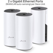 TP-Link Deco M4 Whole Home Mesh Wi-Fi System, Up to 4000 sq ft Coverage, Qualcomm CPU, Dual-Band AC1200 with Gigabit Ports, Compatible with Amazon Echo/Alexa, Parent Control, Pack of 3