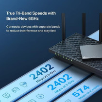 TP-Link AXE5400 Tri-Band WiFi 6E Router, Archer AXE75, Gigabit Wireless Internet Router, ax Router for Gaming, VPN Router, OneMesh, WPA3