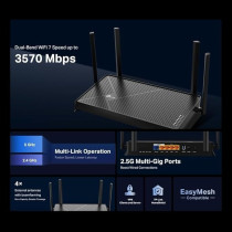 TP-Link BE3600 Dual-Band Wi-Fi 7 Router, Lightning-Fast Speeds, 2.5G Multi-Gig Connectivity, Far-Reaching Coverage, Ultra Smooth Wi-Fi, EasyMesh-Compatible, TP-Link HomeShield, Archer BE230