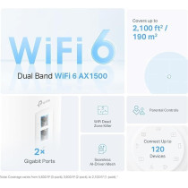 TP Link Deco X10, Wi Fi 6, AX1500 Dual Band Whole Home Mesh System, 5 GHz Band Access Upto 1500 Mbps Gigabit Speed, Coverage Upto 5600 sq.ft, 3-Pack