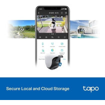 Tapo Outdoor Pan/Tilt Security Wi-Fi Camera with Smart Motion Tracking, IP66 Weatherproof, Multiple Installation Options and Voice Activated Wired/Wireless Networking, TAPO C520WS