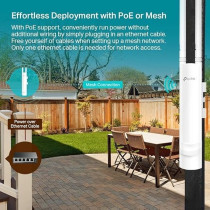 TP-Link EAP225-Outdoor, Omada AC1200 Wireless Gigabit Outdoor Access Point, Business WiFi Solution w/Mesh Support, Seamless Roaming and MU-MIMO, PoE Powered, SDN Integrated, Cloud Access and App