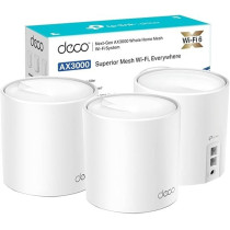 TP-Link Deco X60 AX3000 Whole Home Mesh Wi-Fi 6 System, Up to 7,000 Sq ft Coverage, 1 GHz Quad-Core CPU, Compatible with Amazon Alexa, HomeShield Security, Pack of 3, White