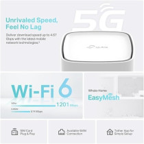 TP-Link 5G AX1800 Wireless Dual-Band Gigabit Router, WAN/LAN Port, EasyMesh-Compatible, Plug and Play, Archer NX200