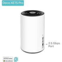 TP-Link Deco XE75 Pro AXE5400 Whole Home Tri-Band Mesh Wi-Fi 6E System, 1× 2.5 Gbps Port Plus 2× Gigabit Ports, AI-Driven Mesh, cover up to 2,900 ft2, Connect up to 200 devices, Home Shield, 8K, Pack of 3
