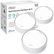 TP-Link Deco X50-PoE AX3000 Whole Home Mesh Wi-Fi 6 System with PoE, Dual-Band, AI-Driven Mesh, cover up to 6,500 ft2, Connect up to 150 devices, 1.0 GHz Dual-Core CPU, HomeShield, Pack of 3