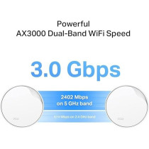 TP-Link Deco X50-PoE AX3000 Whole Home Mesh Wi-Fi 6 System with PoE, Dual-Band, AI-Driven Mesh, cover up to 6,500 ft2, Connect up to 150 devices, 1.0 GHz Dual-Core CPU, HomeShield, Pack of 3