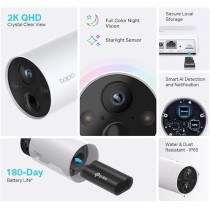 Tapo 2K 4MP Smart Wire-Free Security CCTV Camera System, 180-Day Battery Life, Full-Color Night Vision, People, Pets and Vehicle Detection, 2-Way Audio, IP65 Water and Dust Resistant, C420S2