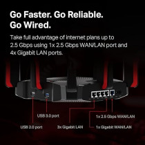 TP-Link AX6600 WiFi 6 Gaming Router, Archer GX90, Tri Band Gigabit Wireless Internet Router, High-Speed ax Router, Smart VPN Router for a Large Home