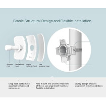 TP-Link CPE710, 5GHz 867Mbps 23DBI Outdoor CPE Antenna, Long-Distance Transmission, IP65 Weatherproof Enclosure, Easy Centralized Management, White