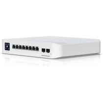 Ubiquiti Networks Pro 8 PoE Switch, 1.3 inch Touchscreen, AR Switch Management, 8-port, Layer 3 Switch with PoE+ and PoE++ Output, 120 W PoE Availability, Wall-Mountable Kit, White, USW-PRO-8-POE