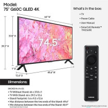 Samsung 75 Inch 4K QLED Smart Television, Titan Grey