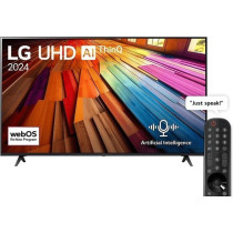 LG 75 Inch UHD Ut80 4K Smart TV Ai Magic Remote HDR10 Webos24, Black