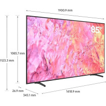 Samsung 85 Inch 4K QLED HDR10+ Quantum Dot AirSlim Hub QA85Q60CAUXZN, Black