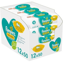 Pampers New Baby Sensitive Wet Wipes, Gigapack, 600 Wipes (12 x 50 Piece) Packaging May Vary