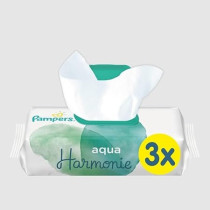 Pampers Aqua Harmony Wipes, Made Of 99% Pure Water And Fragrance Free And Alcohol-Free, Pack Of 6 x 144 Wipes (Total 864 Wipes)