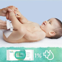 Pampers Aqua Harmony Wipes, Made Of 99% Pure Water And Fragrance Free And Alcohol-Free, Pack Of 6 x 144 Wipes (Total 864 Wipes)