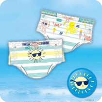 Pampers Splashers Disposable Swimming Trunks Size 3-4 (6-11 Kg) For Optimal Protection In The Water, 12 Nappies