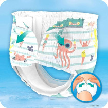 Pampers Splashers Disposable Swimming Trunks Size 3-4 (6-11 Kg) For Optimal Protection In The Water, 12 Nappies