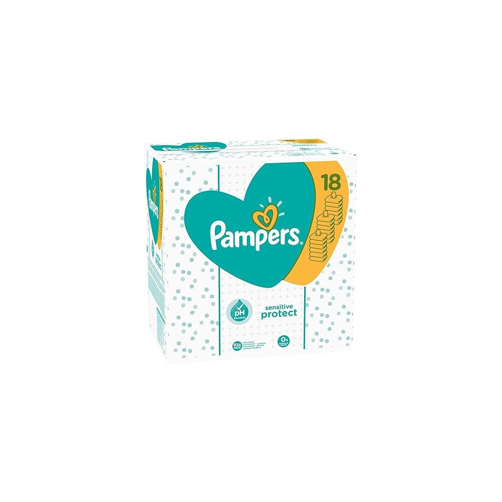 Pampers Sensitive Protect Wet Wipes 18 Packs (18 X 52 Wipes)